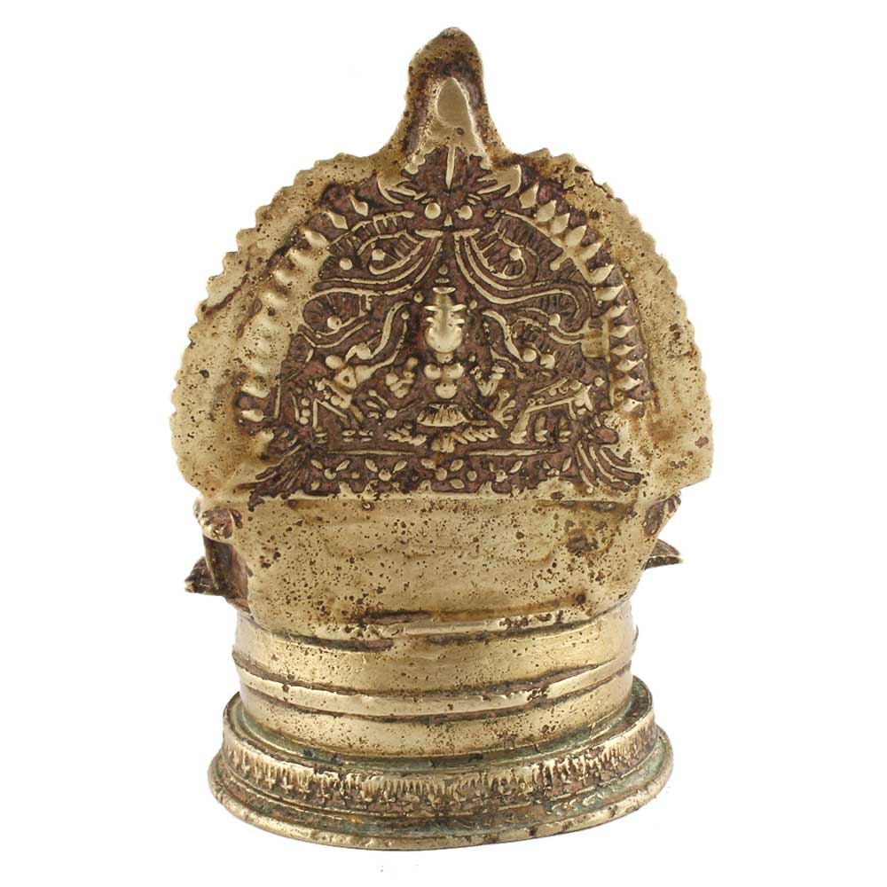 Handmade Brass Oil lamp Engraved Design Indian Pooja Lamp